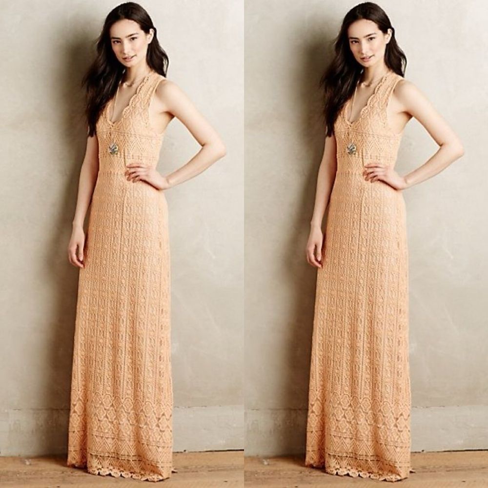 Anthropologie Corina Laced Maxi Dress x KOROVILAS